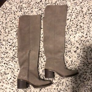 Lucky Brand Taupe Suede Over the Knee Boots, W Size 9